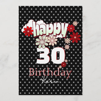 Custom Age & Name Vibrant Birthday Party Einladung