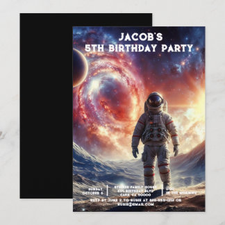 Custom Age Outer Space Birthday Party Invitations Einladung