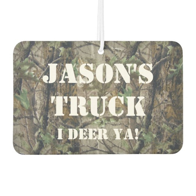 Custom Air Freshener - Jagd Camouflage Funny Gag Autolufterfrischer (Vorderseite)