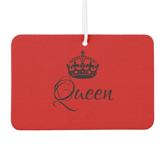 Custom Air Freshener - Queen Crown Red Heart Autolufterfrischer (Vorderseite)