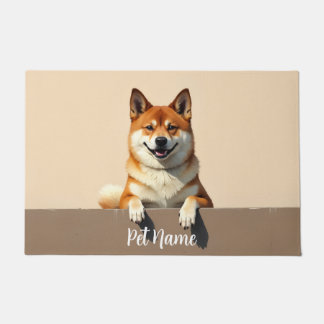Custom Akita Dog Oil Painting Portrait Fußmatte