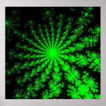 Custom Alien Fraktal Burst Poster