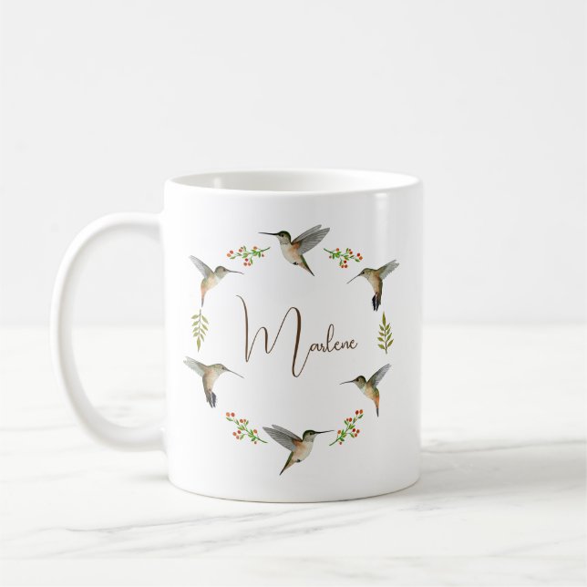 Custom Allen's Hummingbirds Kaffeetasse (Links)
