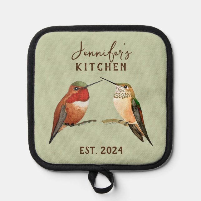 Custom Allen's Hummingbirds Notepad Topflappen (Vorderseite)