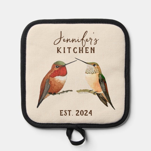 Custom Allen's Hummingbirds Notepad Topflappen (Vorderseite)