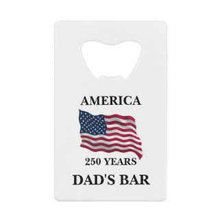 Custom America 250 Years Flag Geldbeutel Flaschenöffner