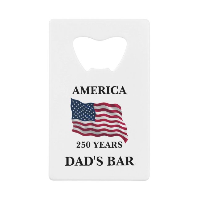 Custom America 250 Years Flag Geldbeutel Flaschenöffner (Vorderseite)
