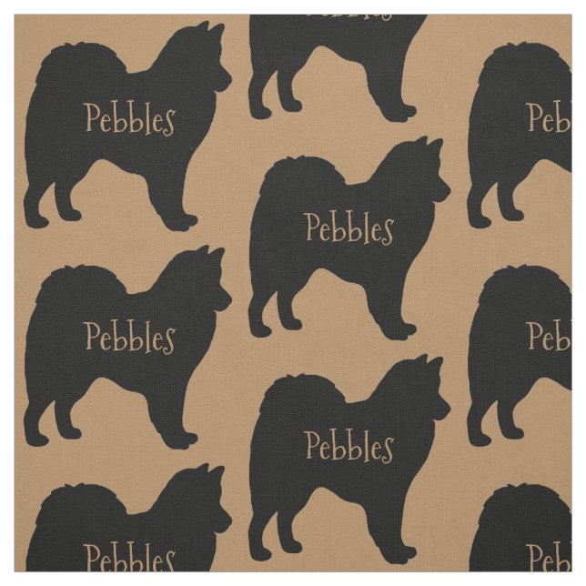 Custom American Eskimo Dog Breed Fabric Stoff (Muster)