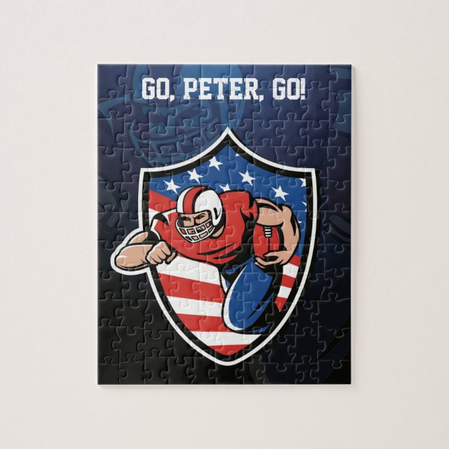 Custom, American Football Abzeichen, Football play (Vertikal)