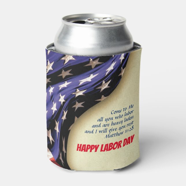 Custom American LABOR DAY Dosenkühler (Kanne Vorderseite)
