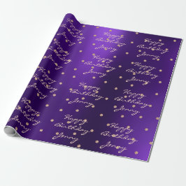 Custom Amethyst Lila Rose Gold Cystal Swarovski Geschenkpapier