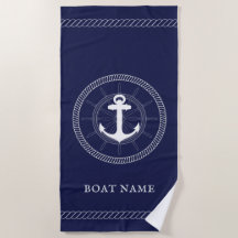 Custom Anchor Nautical Blue weiß