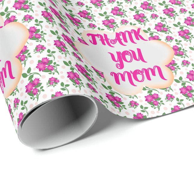 Custom and personalized floral pattern  geschenkpapier (Rolleneckpunkt)