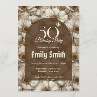 Custom Anemones Fantasy Her Birthday Einladung