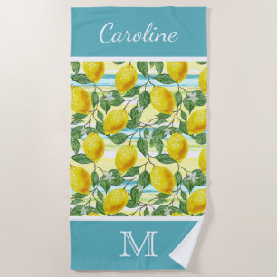 Custom Angesagt Tropical Summer Lemons Fruchtmuste Strandtuch