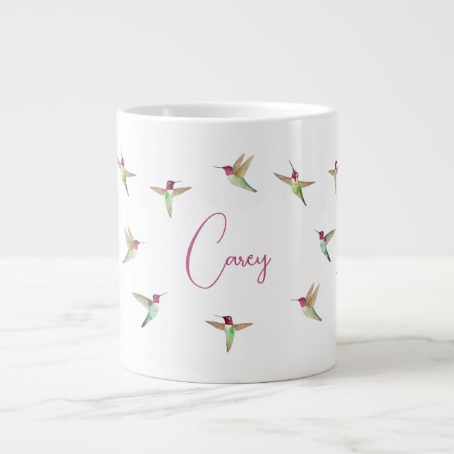 Custom Anna's Hummingbirds Jumbo-Tasse (Vorderseite)