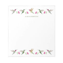 Custom Anna's Hummingbirds Notepad