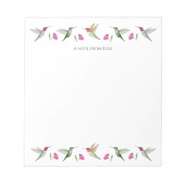 Custom Anna's Hummingbirds Notepad Notizblock