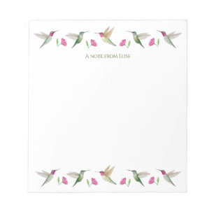 Custom Anna's Hummingbirds Notepad Notizblock