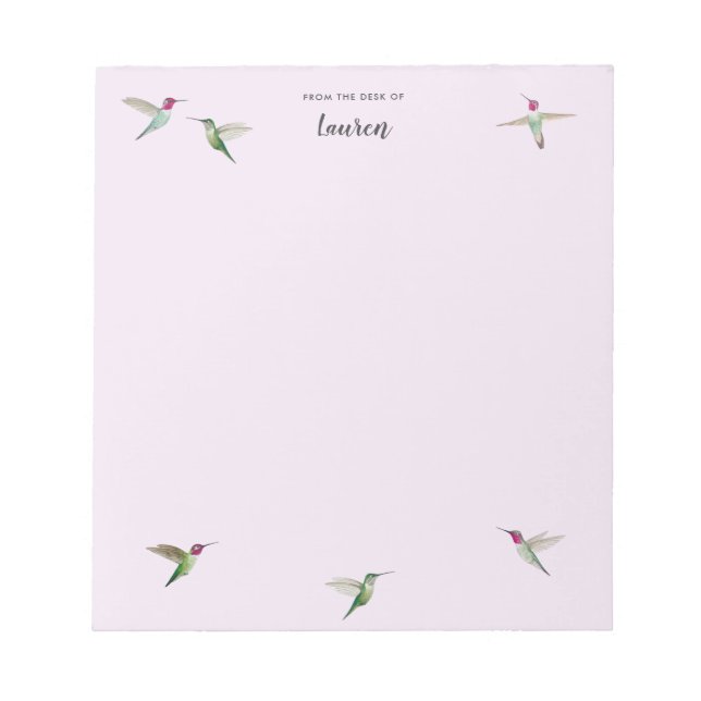 Custom Anna's Hummingbirds Notepad Notizblock (Vorderseite)
