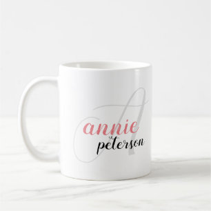 Custom Annie Name "A" Letter Monogram Kaffeetasse