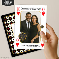 Custom Anniversary Einladung, Poker Casino Party