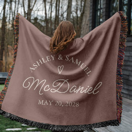 Custom Anniversary Woven Blanket Gift for Couples Decke