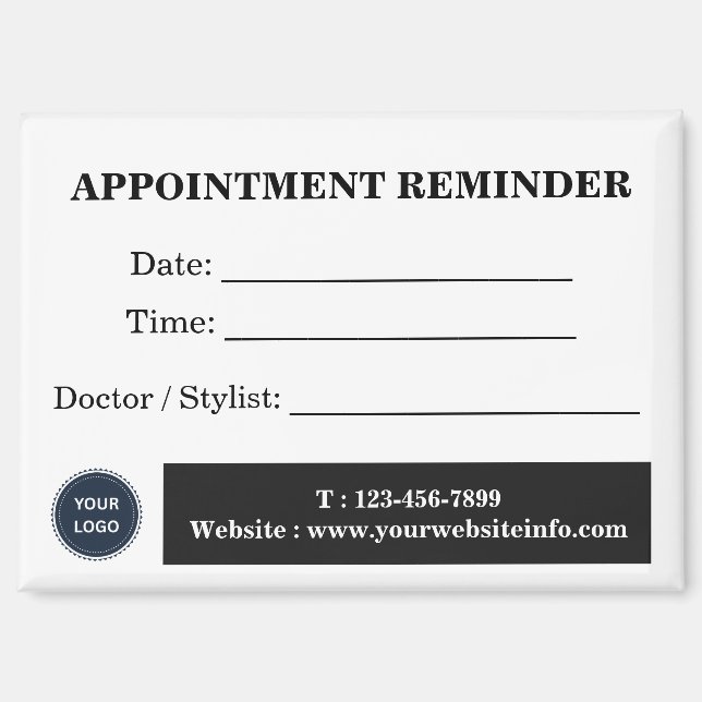 Custom Appointment Reminder Magnet (Vorderseite)