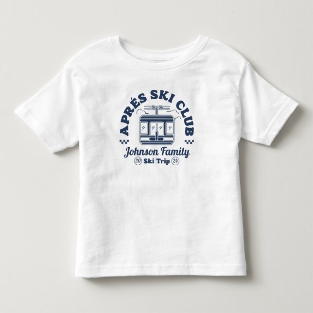 Custom Apres Ski Family Friends Ski Trip Group Kleinkind T-shirt (Vorderseite)
