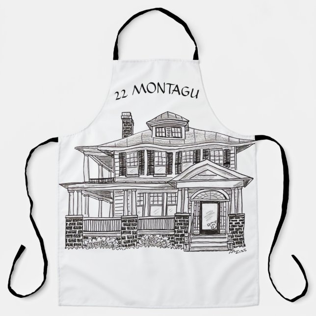 Custom apron design with a house schürze (Vorderseite)