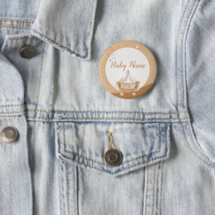 Custom Aqiqah Celebration Button Baby Dusche Gefal