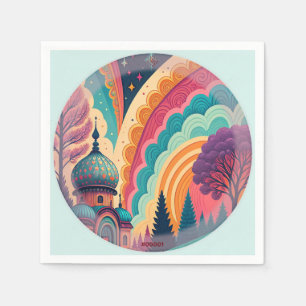 Custom Aquamarin Fantasy Party Paper Napkin Serviette