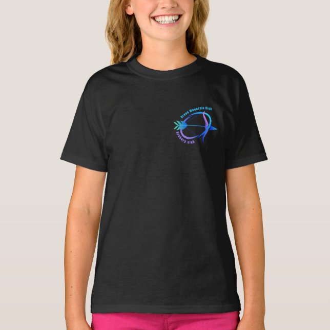 Custom Archery School Club Name T-Shirt (Vorderseite)