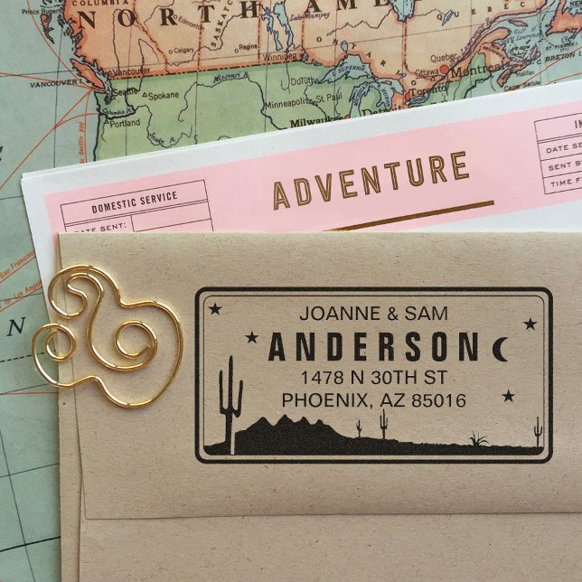 Custom Arizona License Plate Rücksendeadresse Brie Permastempel (Von Creator hochgeladen)