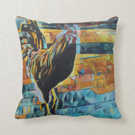 Custom Art Thread Kissen mit Key West Rooster