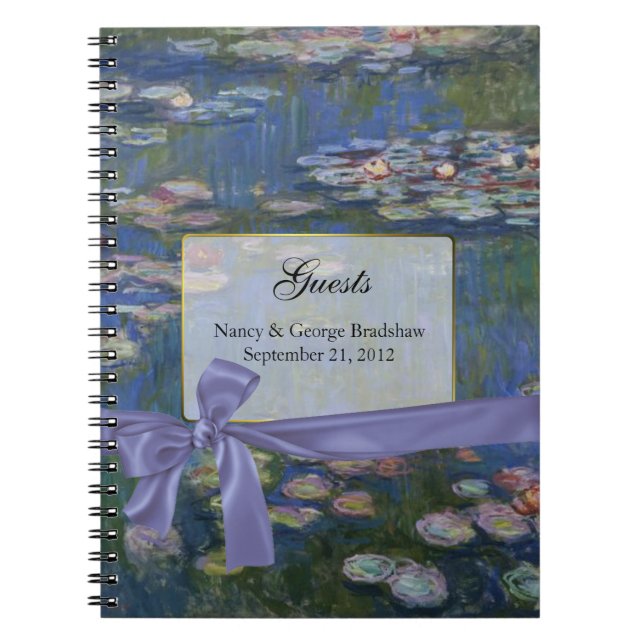Custom Art Wedding Guest Sign in Notebook Notizblock (Vorderseite)