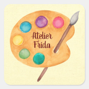 Custom Artist NAME - Kunstlehrermesse Quadratischer Aufkleber