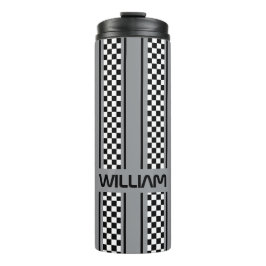 Custom Ash und Black Race Sport Strip Thermosbecher