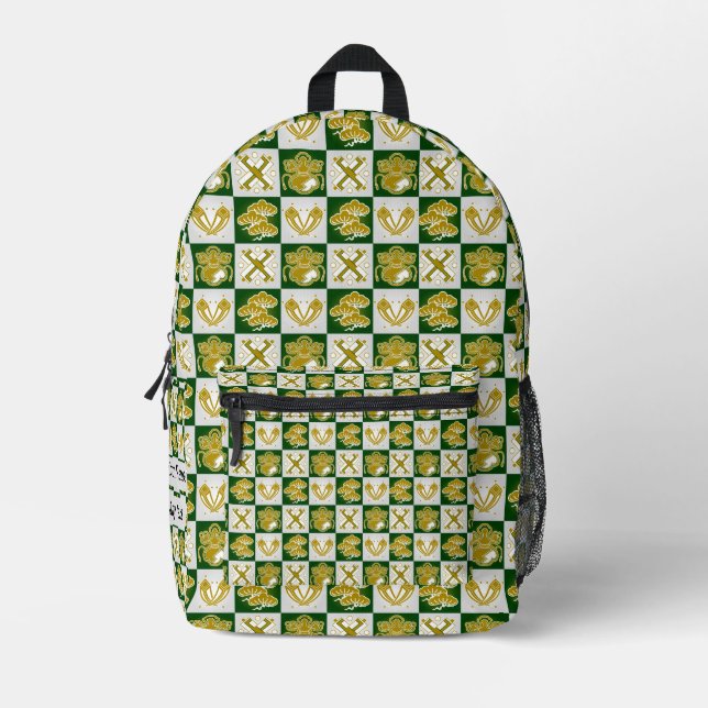 Custom Ästhetik Japanisch Vintag Lucky Pattern Bedruckter Rucksack (Vorderseite)