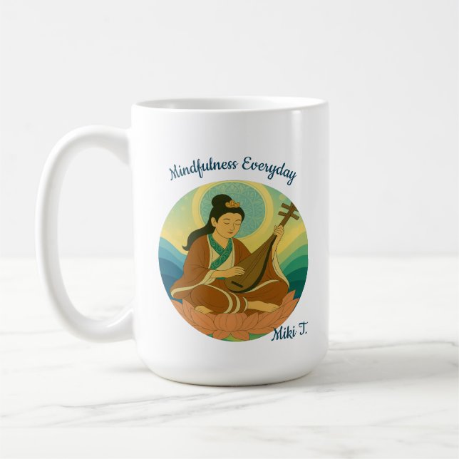 Custom Ästhetik Moderne Japan Lucky Goddess Kaffeetasse (Links)