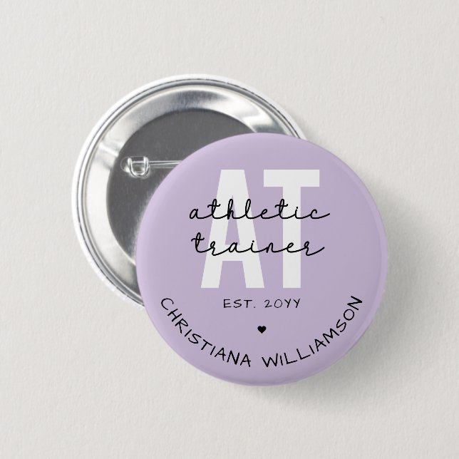 Custom Athletic Trainer bei sportlicher Ausbildung Button (Vorne & Hinten)