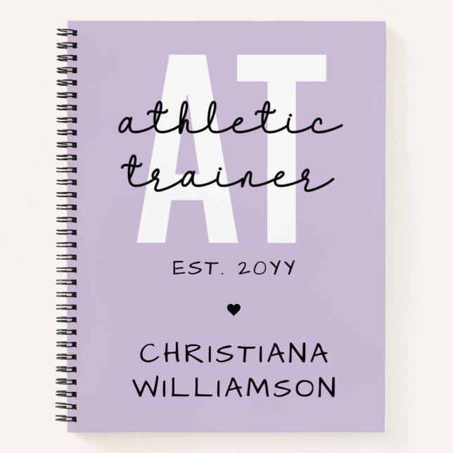Custom Athletic Trainer bei sportlicher Ausbildung Notizbuch (Vorderseite)