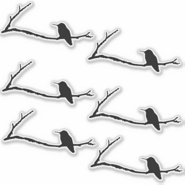 Custom Aufkleber - Hummingbird am Zweig (Vorderseite)
