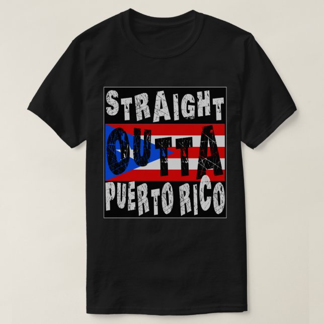 CUSTOM Ausfahrt Puerto Rico Meme T-Shirt (Design vorne)