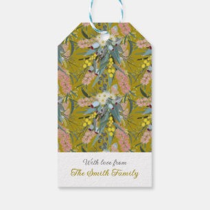 Custom Aussie Native Bush Blooms Mustard Yellow Geschenkanhänger