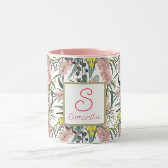 Custom Aussie Native Bush Blooms Tasse (Zentrum)