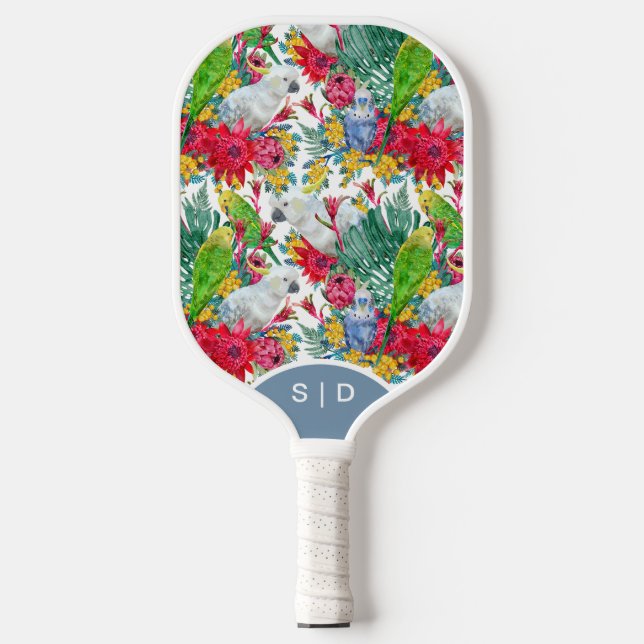 Custom Australian Parrots Pickleball Schläger (Vorderseite)