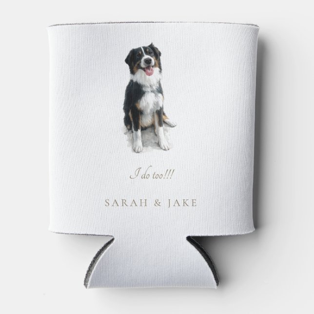 Custom Australian Shepherd Wedding Napkins Dosenkühler (Vorderseite)
