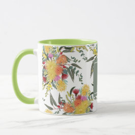 Custom Australian Summer Bush Blooms Tasse