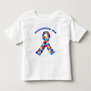 Custom Autismus Awareness Ribbon Puzzle Stück Kleinkind T-shirt